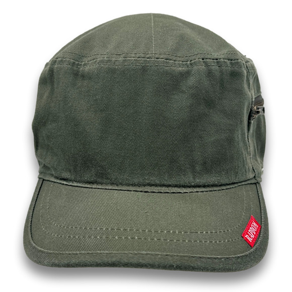 Army Cadet Hat Distressed Round Top BDU Baseball Castro Cap With Zippered Pocket - Picture 2 of 8